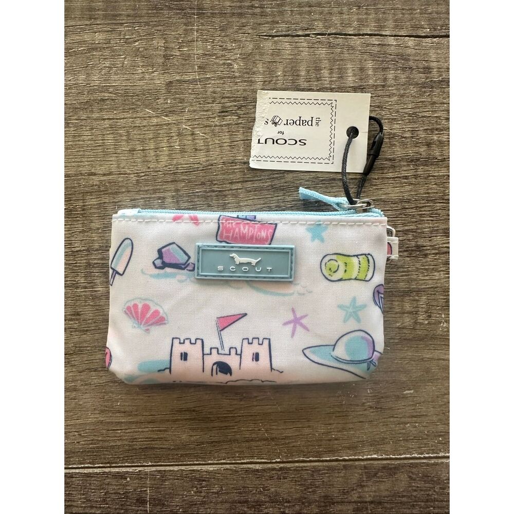 NWT Scout IDKASE Card Holder Beach Theme new England Sandcastle